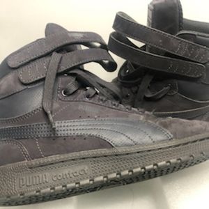 👟 Rare Puma Contact Sneakers 🧦 | Charcoal Suede • Size 7c